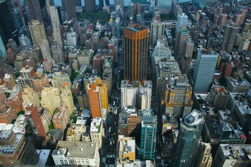 Beautiful aerial view of Manhattan, New York, USA