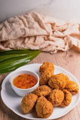 Crispy Fish Balls with Sweet and Spicy Dipping Sauce