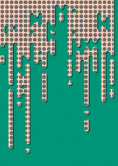 Abstract Rounded Color Lines halftone transition background illustration