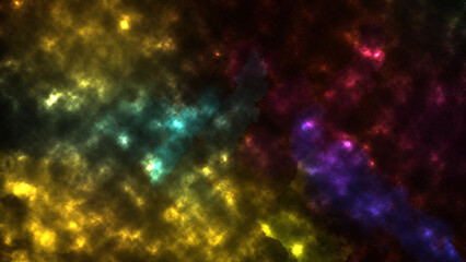 Star particle motion on black background, starlight nebula in galaxy at universe Space background