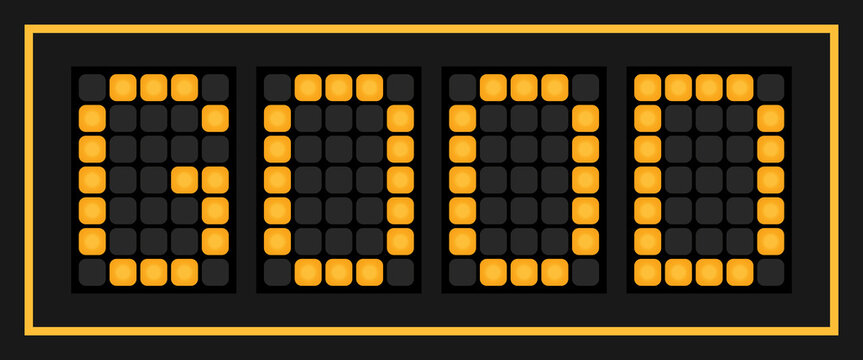 Orange color led banner in word good on black background - Powered by Adobe