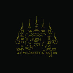 Thai ancient traditional tattoo name in thai language is yant phutson. It has properties that encourage mercy, Lucky Fortunes and further in your career.