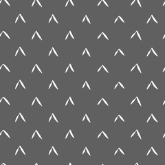 Vector. Grey and white background. Artistic background, hand drawn simple shapes, checkmarks. Mosaic abstract background. Repeating geometric texture.