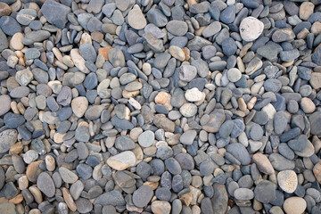 A lot of pebble on the road