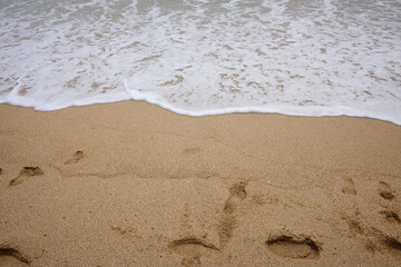 Beautiful beach in Cornwall of the UK 