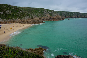 Beautiful beach in Cornwall of the UK 