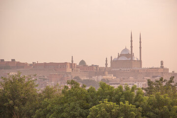 Mosque of Muhammad Ali in the heart of the Citadel in Cairo, Egypt