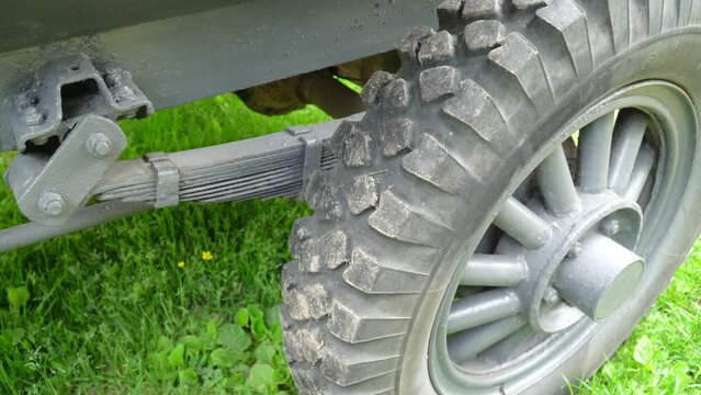 Springs and wheel Austin-Putilovets - armored vehicles