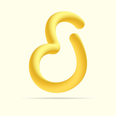 J letter gold design logo type. Vector shinny isolated font for headline, bright template, logo, app logo and more