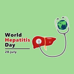 world hepatitis day vector ,flat design illustration