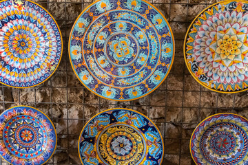 Famous colourful ceramics on the Amalfi Coast, Sorento, Campania, Italy