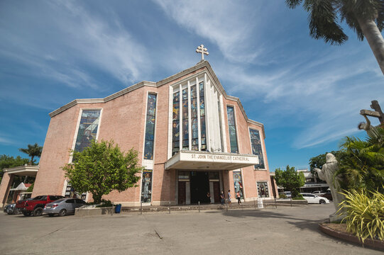 Dagupan, Pangasinan, Philippines - June 2022: The Metropolitan Cathedral of St. John the Evangelist - Archdiocese of Lingayen-Dagupan.