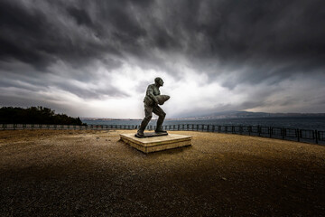 Canakkale Martyrs' Monument, built in memory of the Turkish soldiers who fought in the First World War.