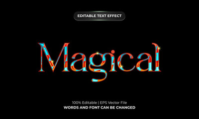 Obraz premium Magical abstract 3d editable text effect
