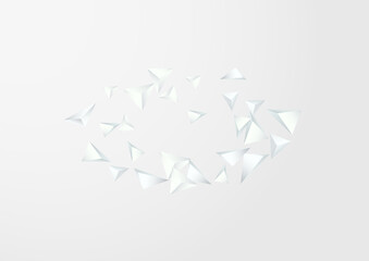 White Elements Dynamic Vector  Gray Background.