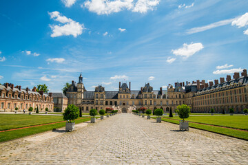 Fontainebleau palace (Chateau de Fontainebleau), France. UNESCO World Heritage Site in France....