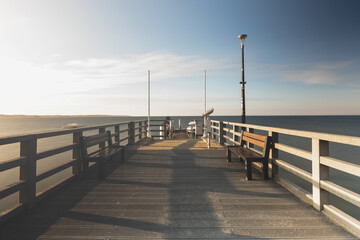 Fototapeta na wymiar pier on the beach