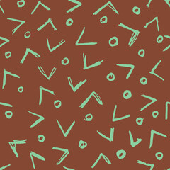 Vector Seamless Hand Drawn Scribble Pattern. Minimal Artistic Sketch Endless Print.