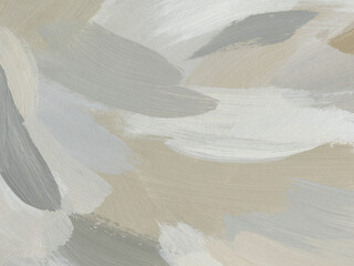 Abstract neutral art background with paint brush strokes. Acrylic hand painted texture template