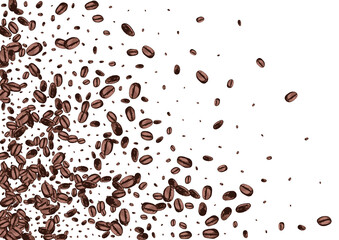 Brown Pile Realistic Vector White Background.