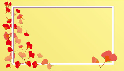 イチョウ・フレーム・素材