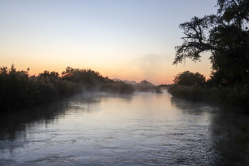 Kruger National Park, South Africa: misty morning on the Sabie River
