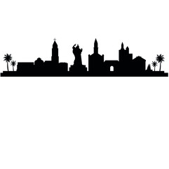 split ( croatia) city skyline silhouette