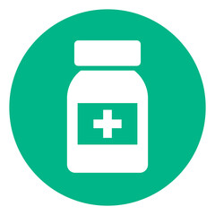 Medical pills bottle vector icon