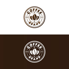 Coffee brand logo design vector illustration