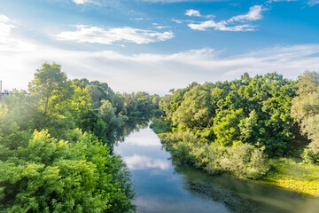 Obraz na płótnie Canvas Odra river in summer time in Croatia.