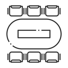 Simple meeting room outline icon