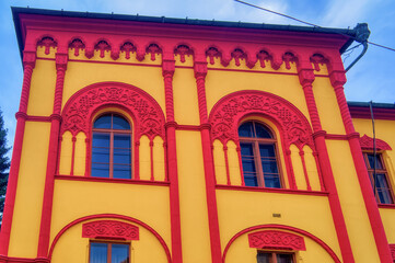 Fototapeta premium Traditional decorative detail at old buildings.