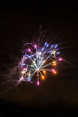 colorful fireworks in the sky