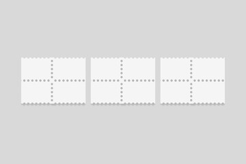 Obraz premium Blank Postage Stamp for Mockup. 3D Render.