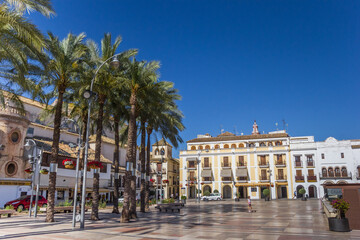 Central square Plaza de Espana in historic city Ecija, Spain