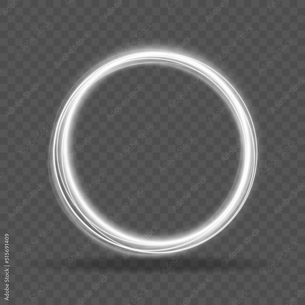 Canvas Prints round shiny frames with glowing effects