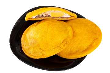 Fried Egg Arepa - Typical Food Of The Caribbean Region Of Colombia