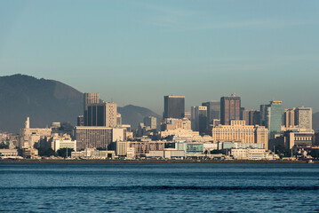 Fototapeta premium View of Rio de Janeiro City Skyline With Mountains