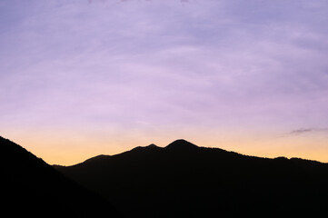 Berge bei Sonnenuntergang