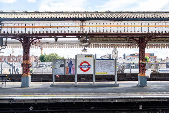 London- Ravenscourt Park Underground Station Sign Hammersmith, West London