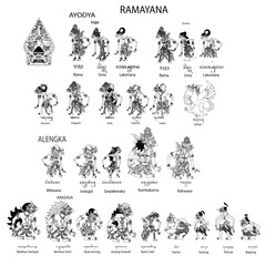 Wayang Ramayana Silhouette Vector