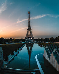 Eiffel tower at sunrise