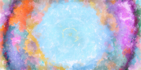 Abstract flowing digital fractal patterns in a painterly style - watercolor bright acrylic paint and ink styled symmetrical space and bright abstract concept