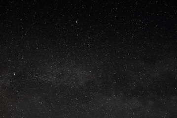 Stars in Dark Night Sky with Faint Clouds