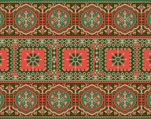 Persian carpet, tribal vector texture. Easy to edit and change 16 colors by swatch window.
