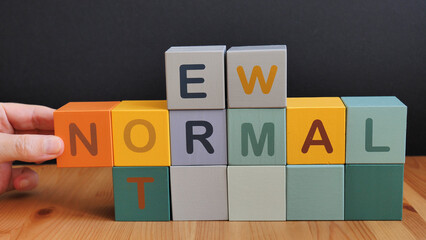 Trying to build new normal, concept