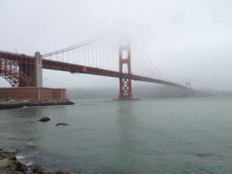 Golden Gate Bridge in the fog