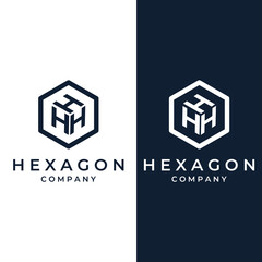 Logo box hexagon or cube and technology hexagon logo creative simple logo.By using modern template vector illustration editing.