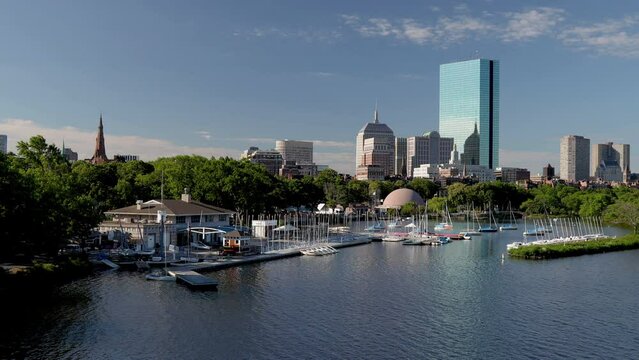 Boston Massachusetts Skyline Summer Morning