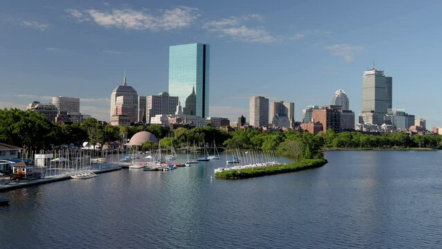 Boston Massachusetts Skyline Summer Morning
